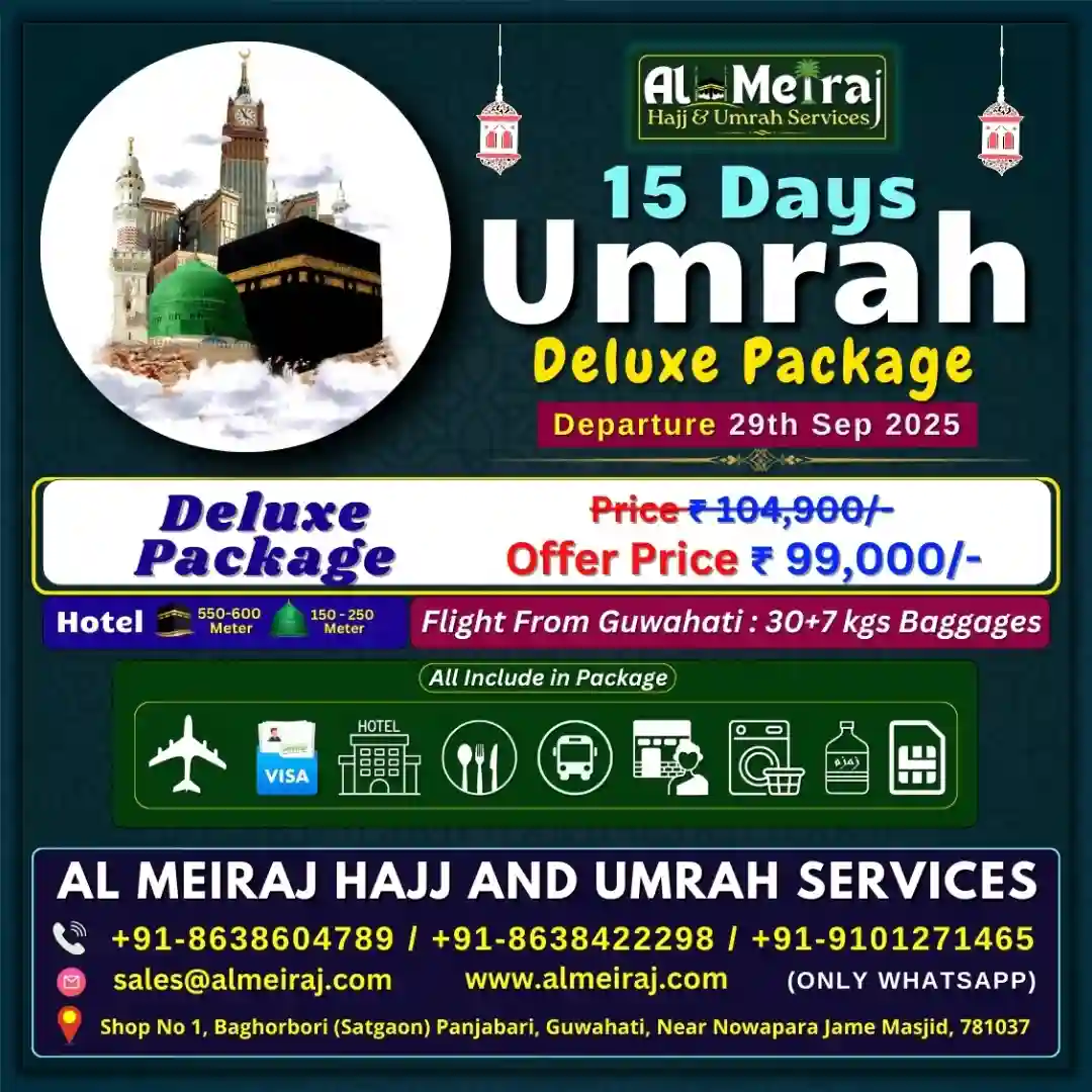 Book Deluxe Umrah Package from Guwahati 2025