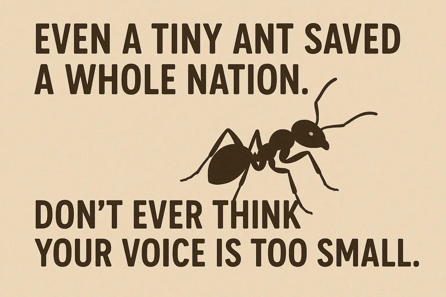 life lessons from an ant