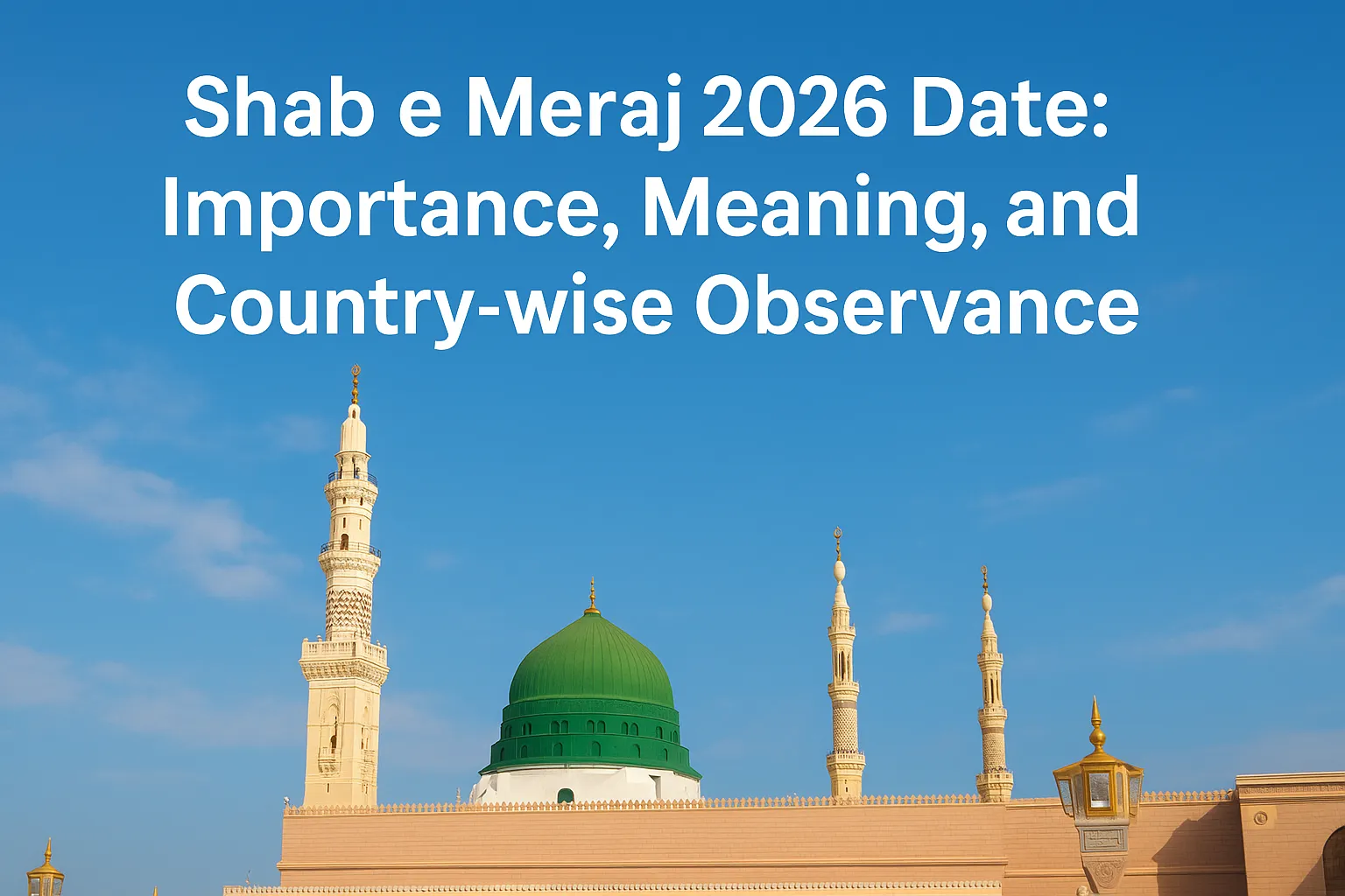 Shab e Meraj 2026 Date