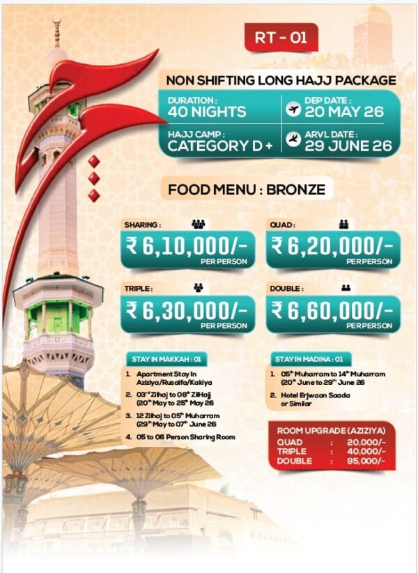 Hajj Package 2026 Standard From Guwahati
